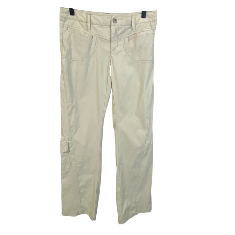 Athleta Cream OffWhite Bootcut Dipper Utility Pant Low Rise Hiking Outdoor Sz 4